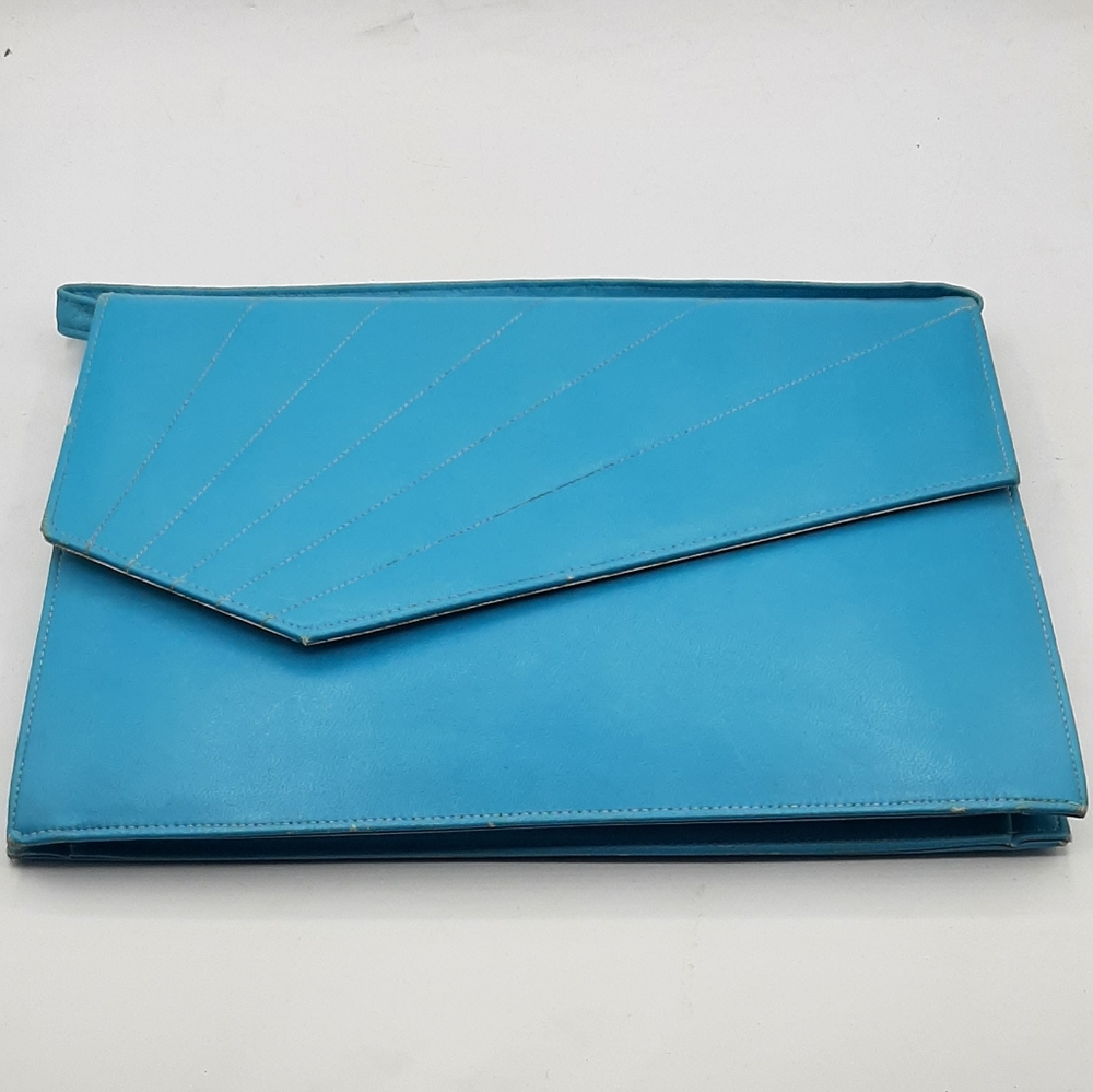 Vintage Cabrelli Blue Clutch Shoulder Bag New Old Stock With Tags Made in Canada